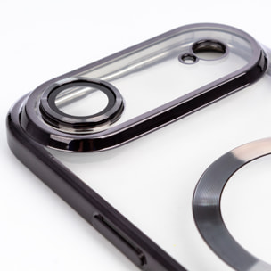 Custodia magnetica trasparente con fotocamera coperta, anti-urto e anti-impronte. Magsafe per iPhone 17 Air.