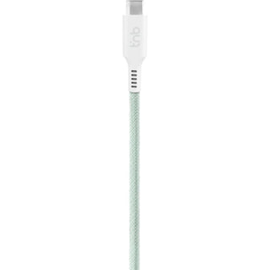Câble de charge TNB USB-C/USB-C 1.5m gaine aimantée vert