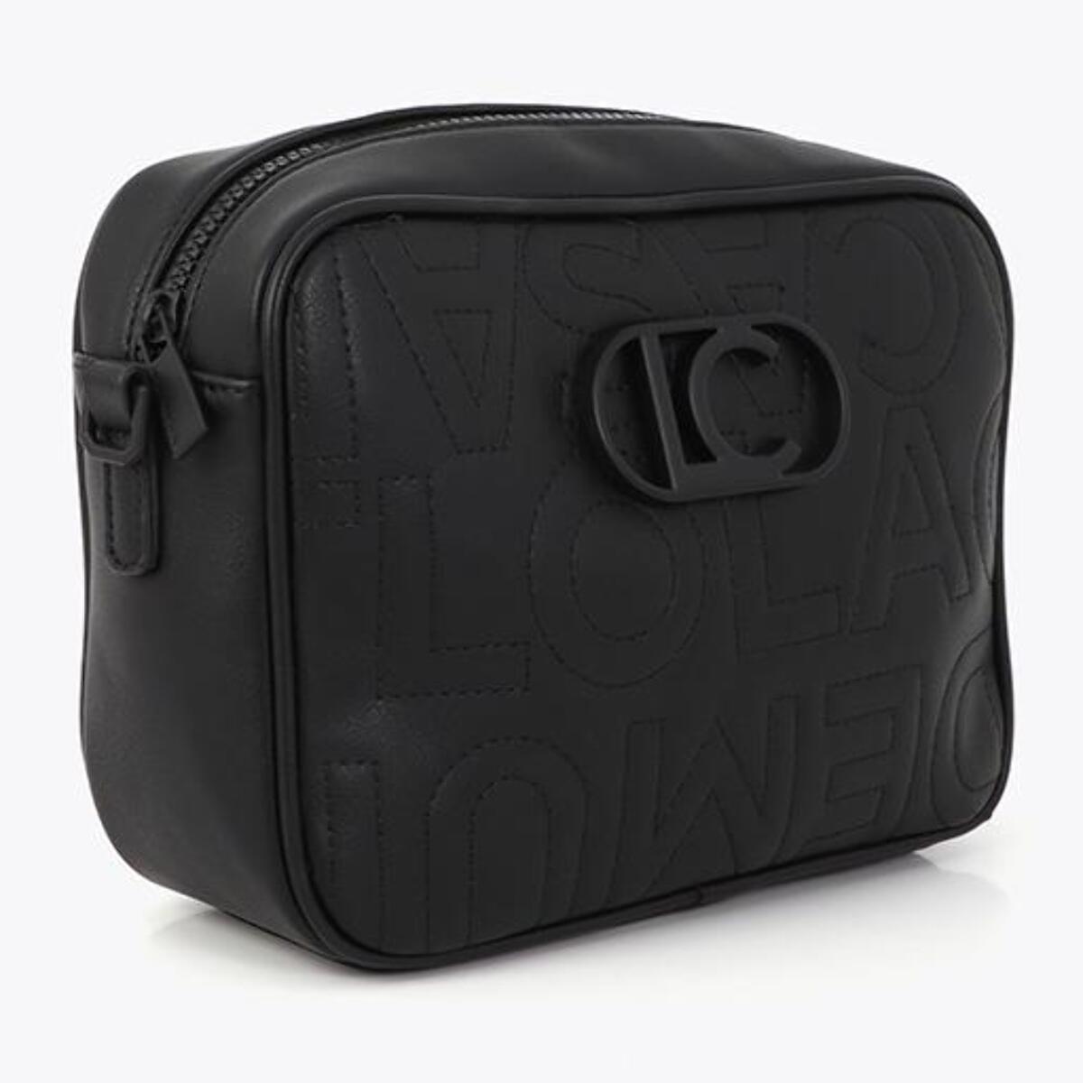 borsa a tracolla trapuntata nera
