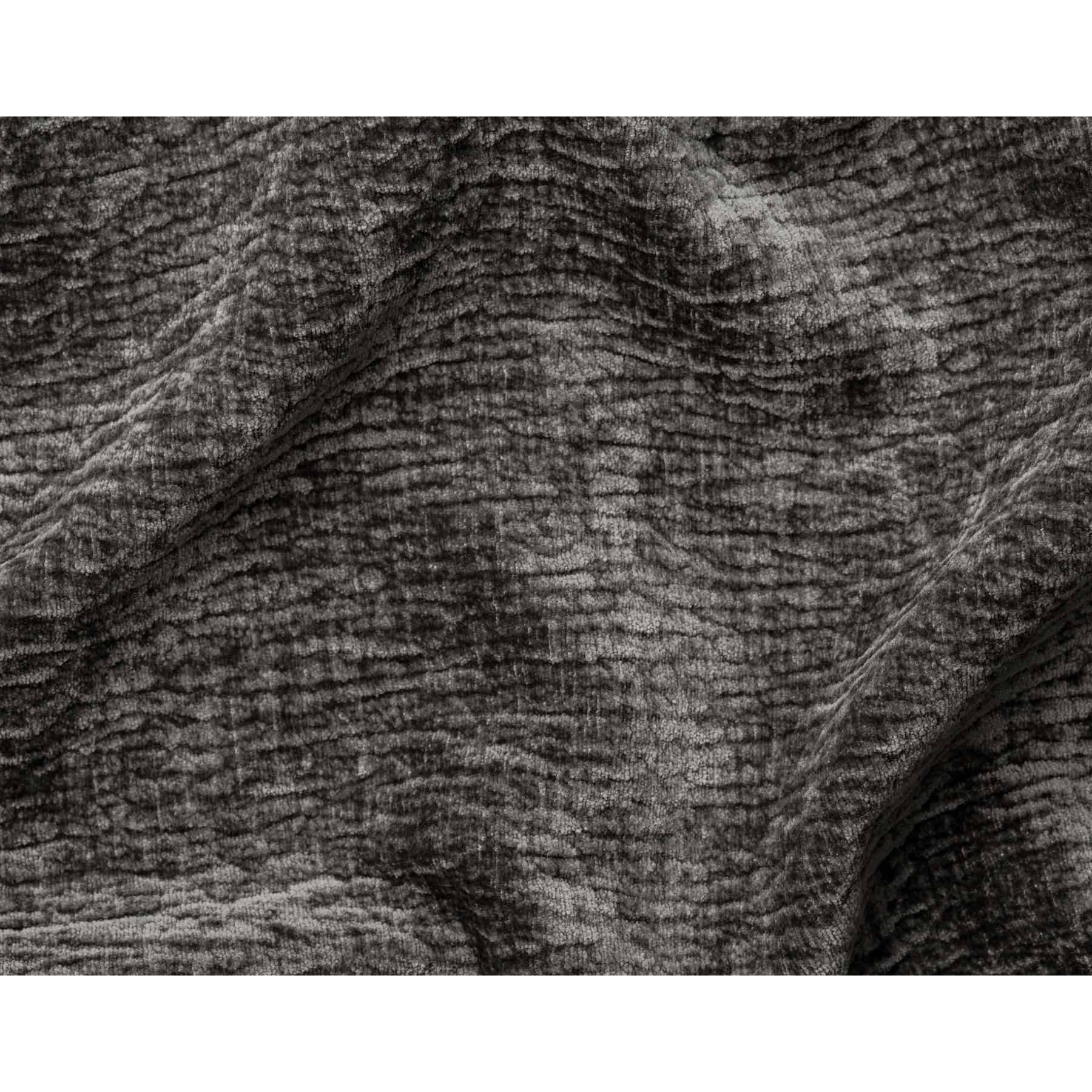 Constance - Canapé d'angle réversible 4 places convertible avec coffre en velours relief - Gris