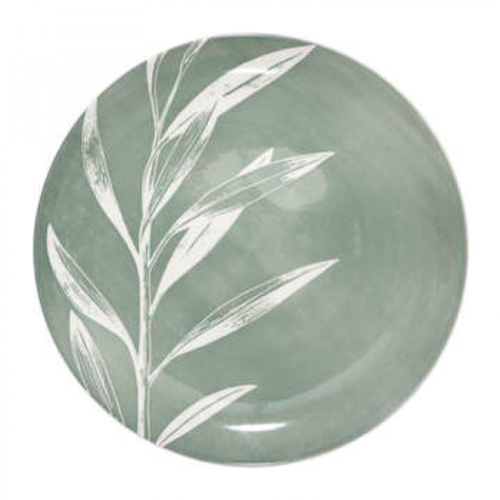 Juego de 6 platos llanos en color verde 26cm
