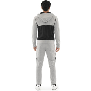 Tuta da uomo in tessuto tecnico con cappuccio, mezza zip Leone 1947 Tech