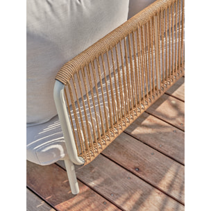 RENZO - Salon bas de jardin 4 places - Grège