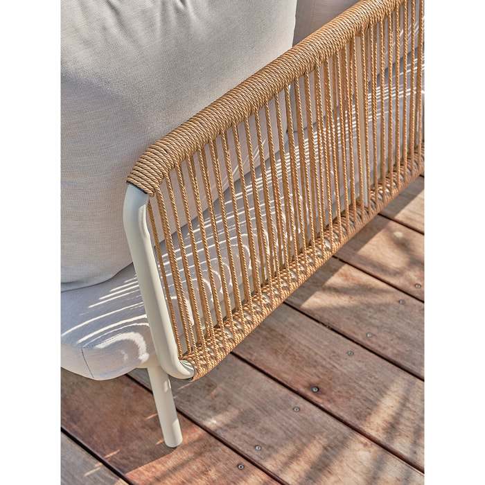 RENZO - Salon bas de jardin 4 places - Grège