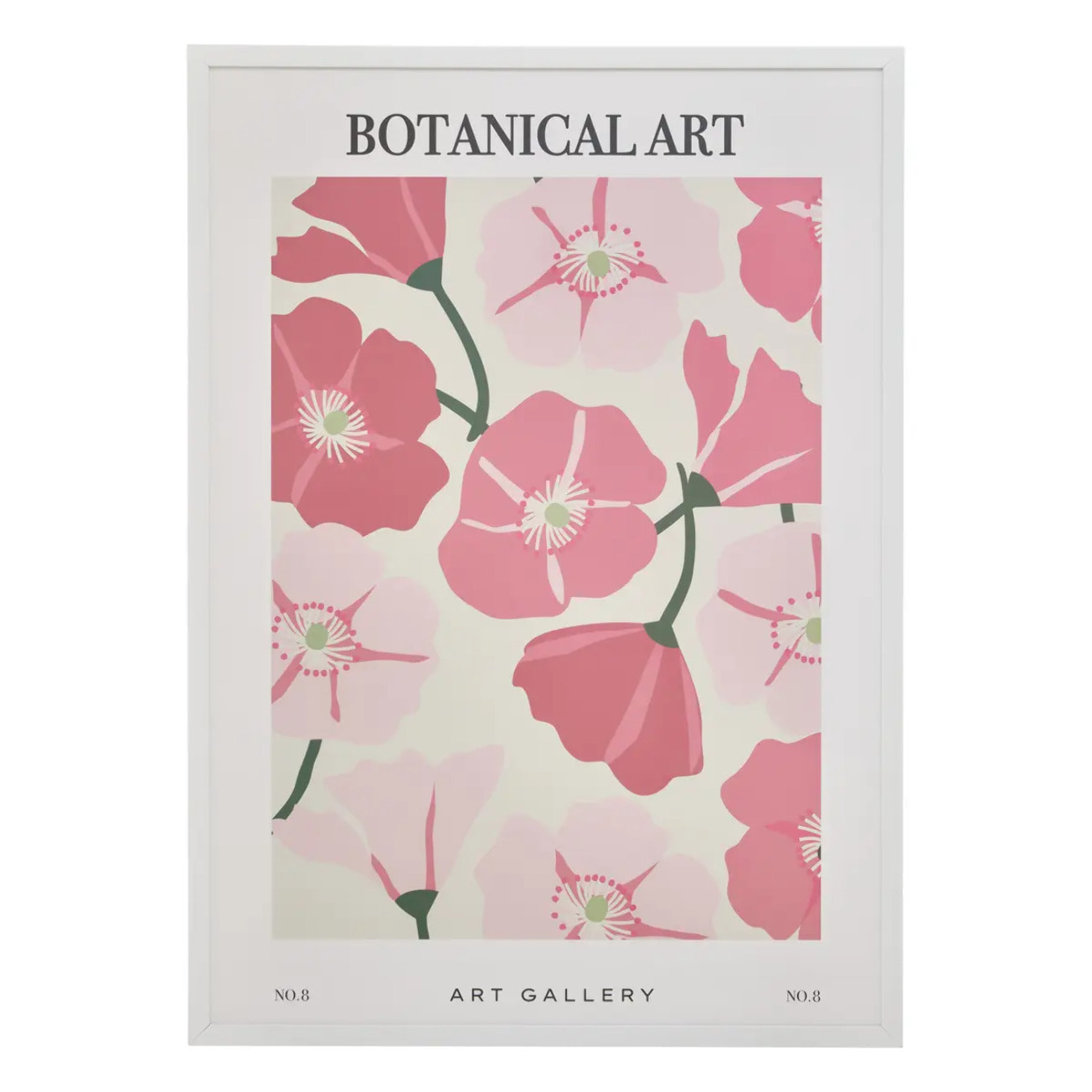 Affiche encadrée Fleur de rose 50x70cm