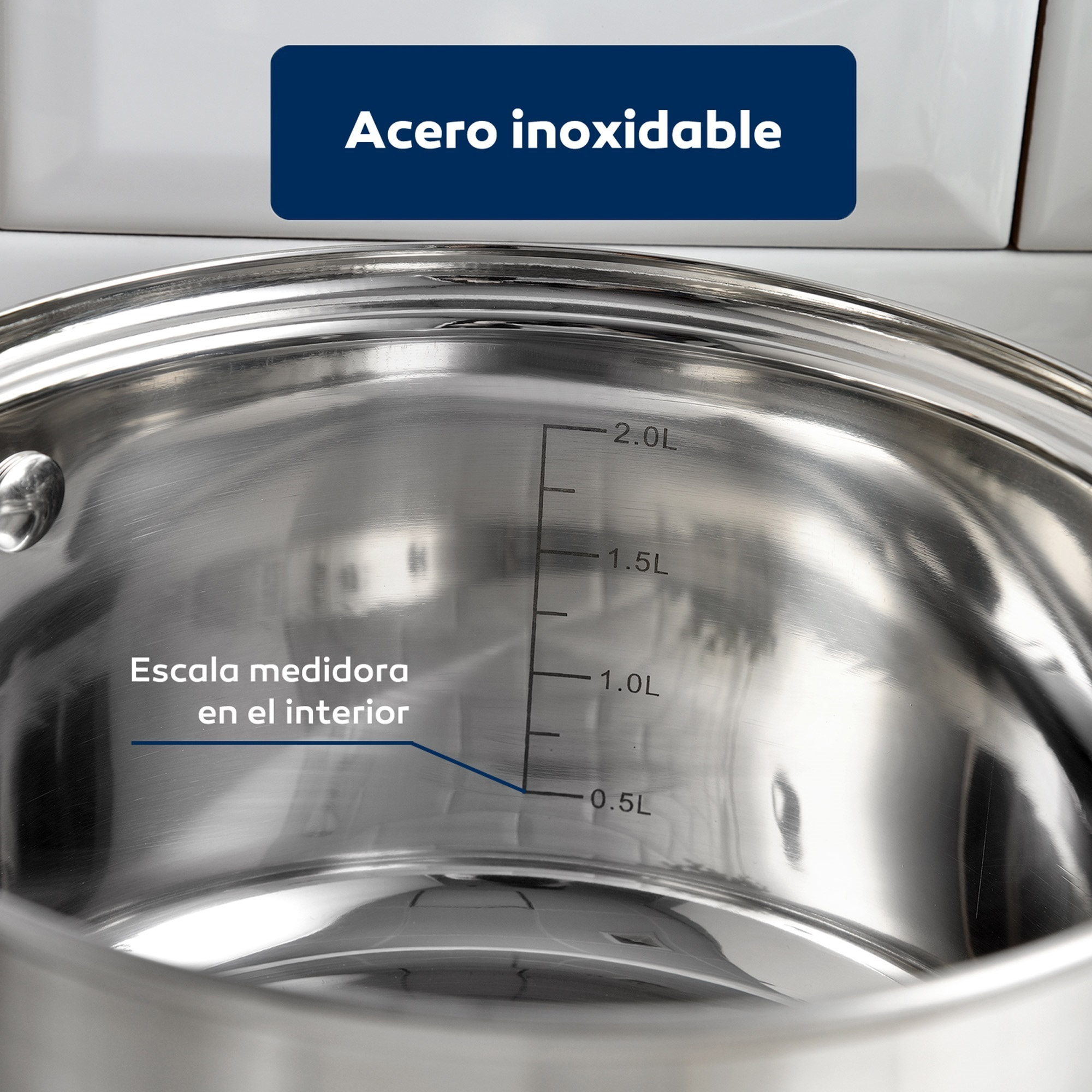 Batería 5pc acero inox ø16ø18ø20 + juego de sartenes ø18ø22ø26 + espátula ranurada san ignacio