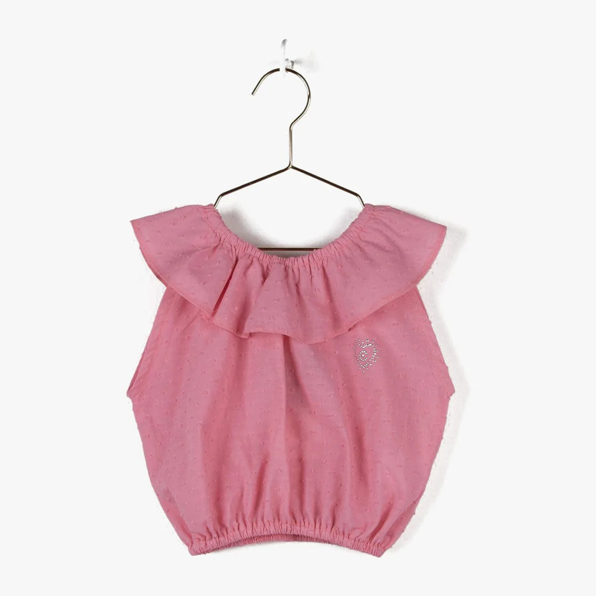 Top de Niña Volante Rosa