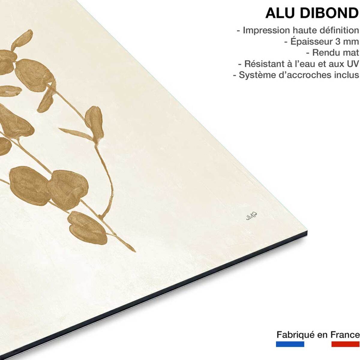 Tableau fleurs Recolte d'or Roya Tableau alu Dibond