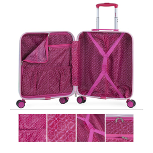 Maleta Cabina Y Neceser Skpat Shine Like A Star Fucsia