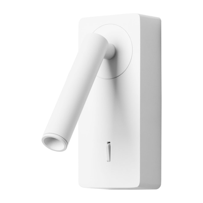 Forlight Colo - Luz de Lectura para Dormitorio LED Luz Cálida 3000K con Interruptor. Aplique de Pared Cabecero de Cama Blanco
