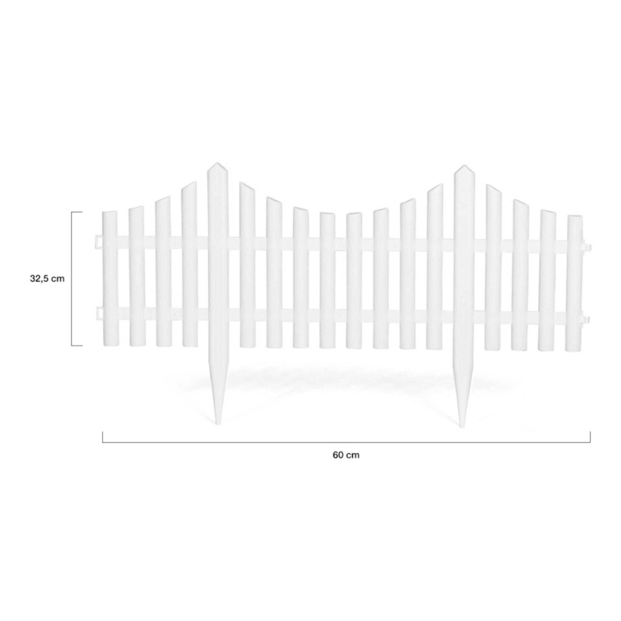 Bordurettes pour parterre en plastique blanc - lot de 10