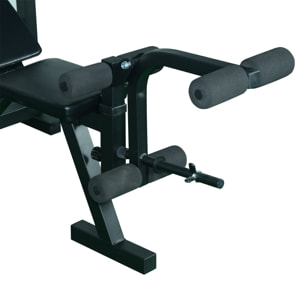 Banco de Pesas Banco de Musculación Multifuncional con Altura Ajustable de 3 Niveles para Entrenamiento Fitness de Cuerpo Completo 175x98x130 cm Negro