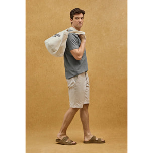 Maglietta asfalto a maniche corte con ricamo Established 2012 Polo Club