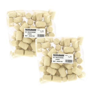 Lot de 100 bouchons de liège droits Fackelmann Bar Concept