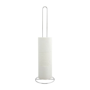 Porte Rouleau Papier Wc sur pied Acier Gris MSV