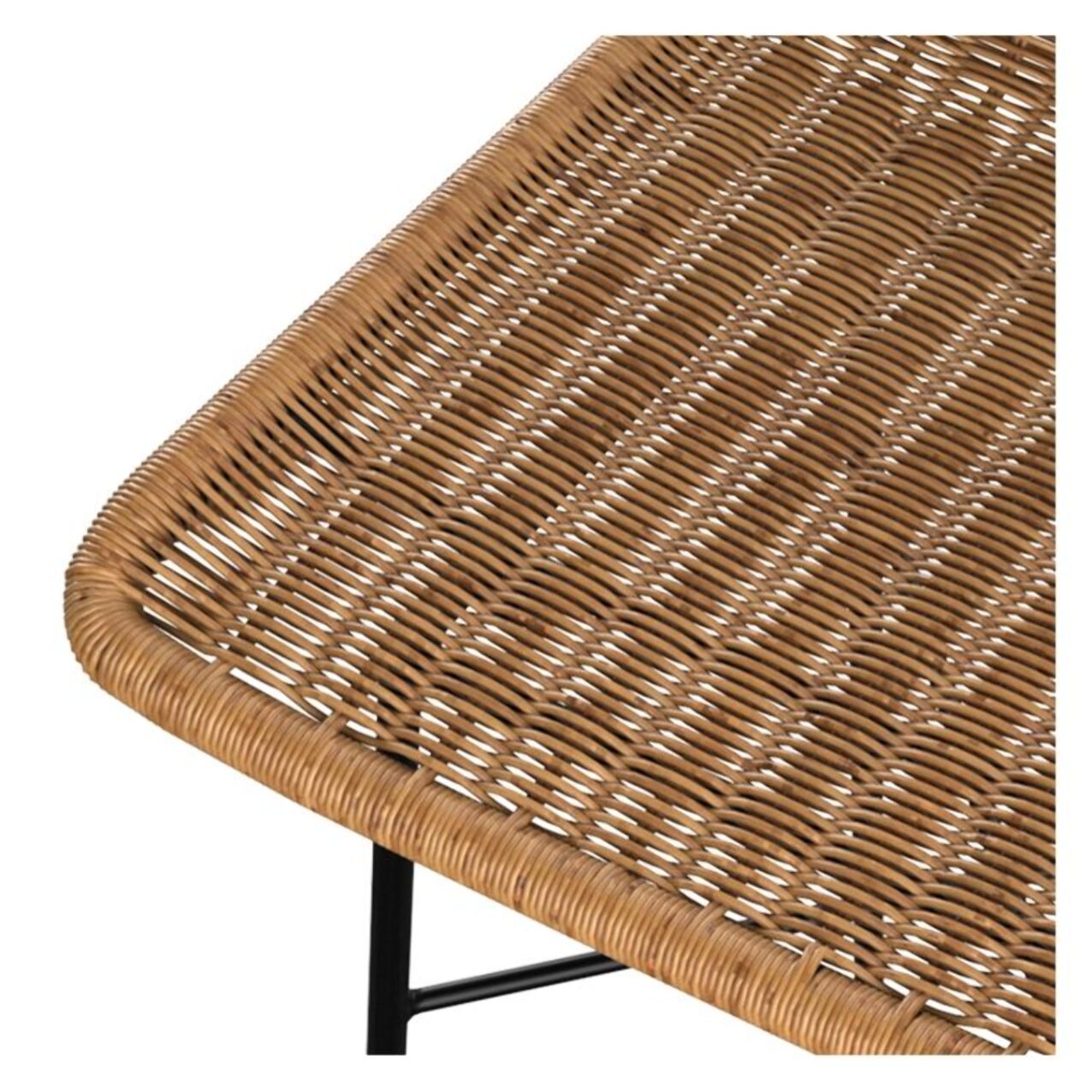 Lot de 2 chaises de bar 76 cm en résine tressée marron - Mandya