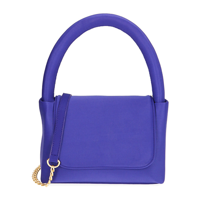 Mini bag a mano viola in lycra
