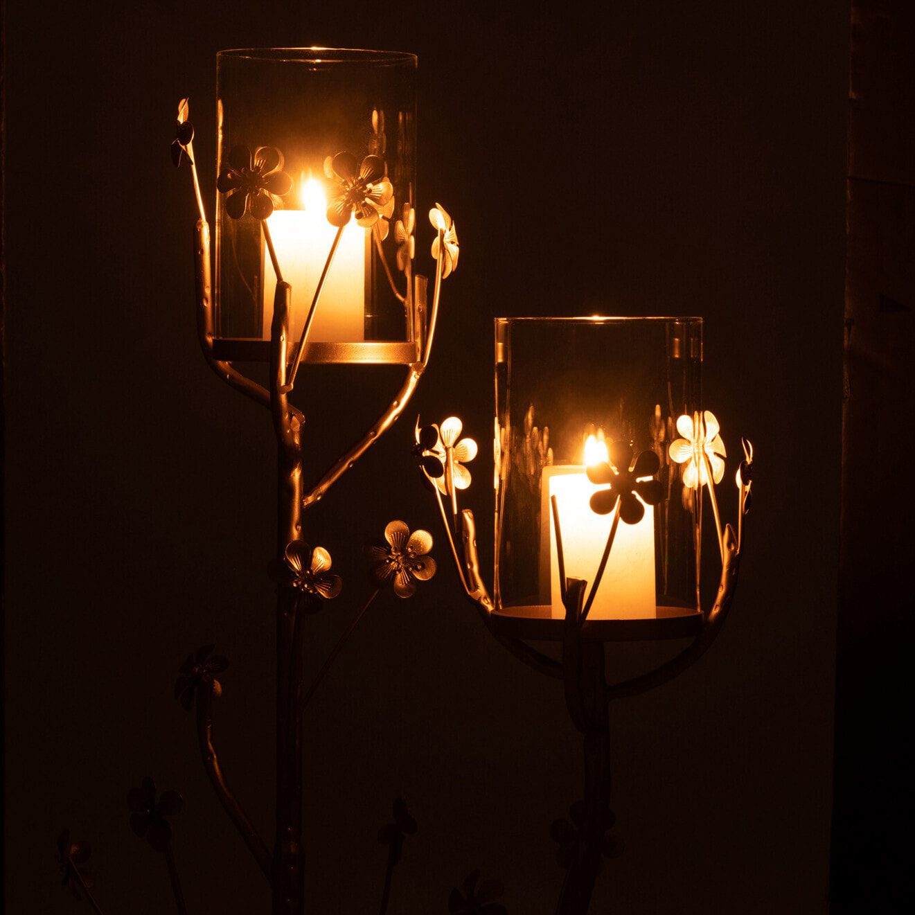J-Line chandelier Sol - métal - or - large