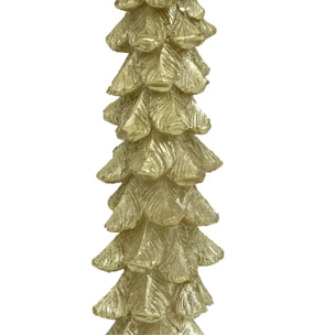 Lot de 2 bougies bâton sapin doré