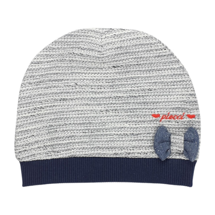 CAPPELLINO IN FELPA OPERATA LATTE BLU