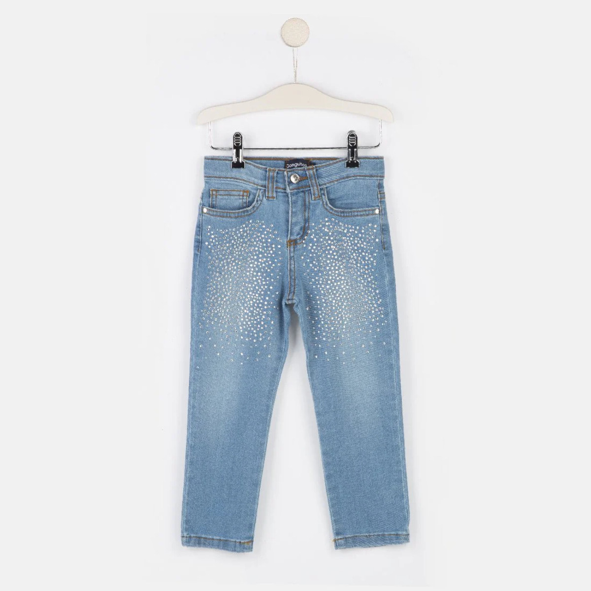 Jeans da bambina con strass in