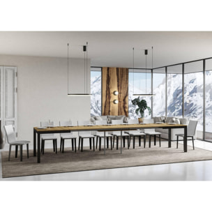 Mesa extensible 90x120/380 cm Everyday Evolution Roble Natural estructura Antracita