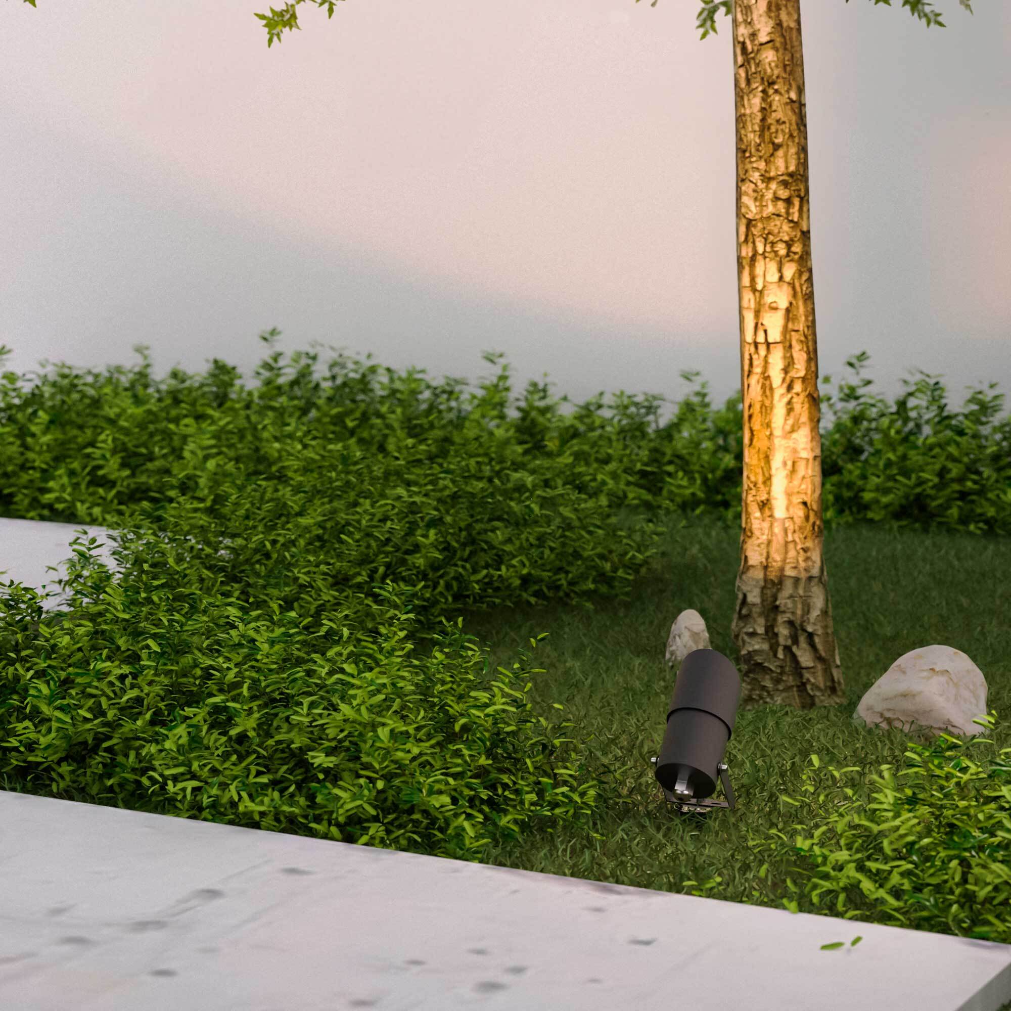 Forlight Ousia proyector exterior negro para bombilla GU10