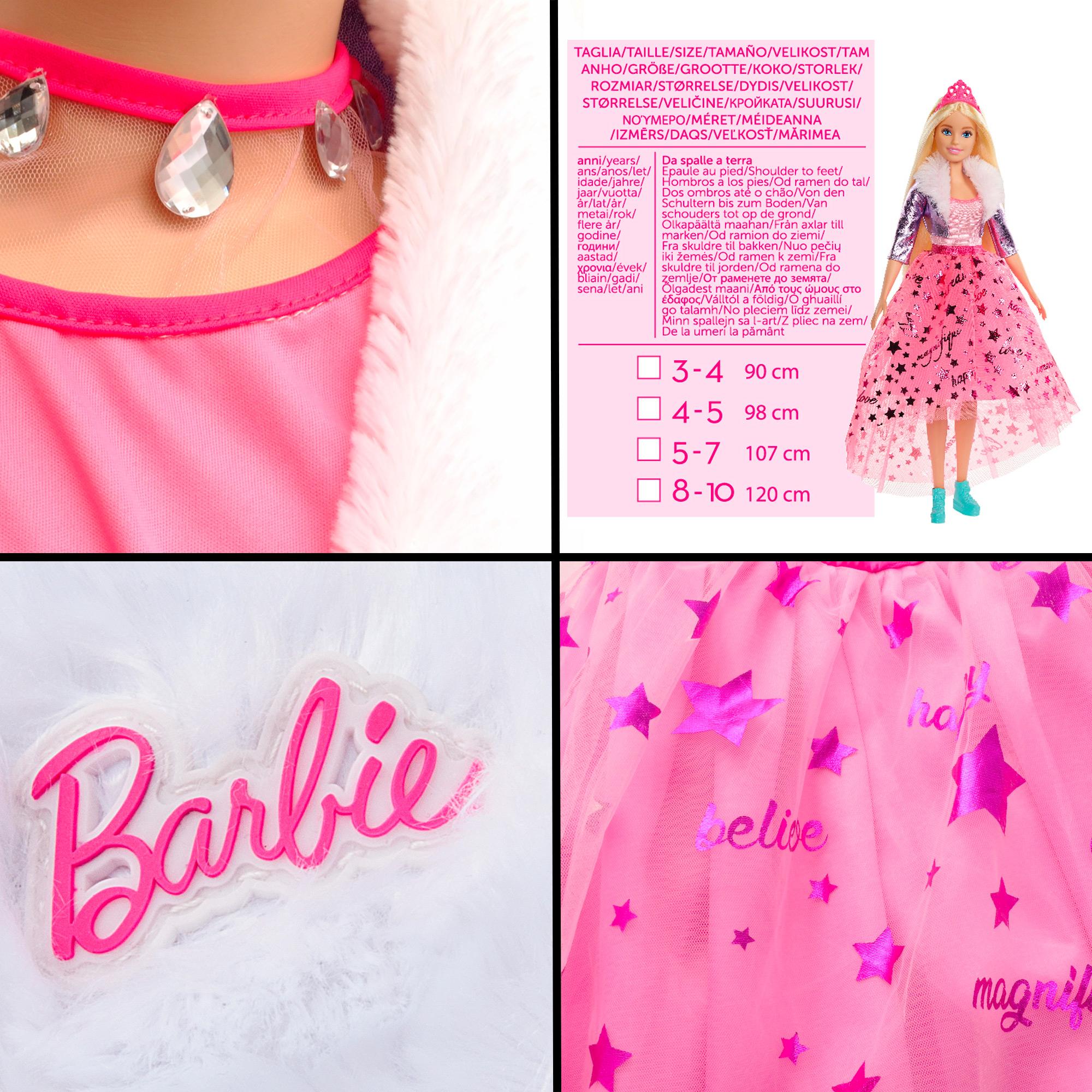 Barbie Diva Principessa Costume Completo Con Accessori Bambina