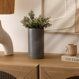 Vase "Avi" en céramique H20cm bleu gris