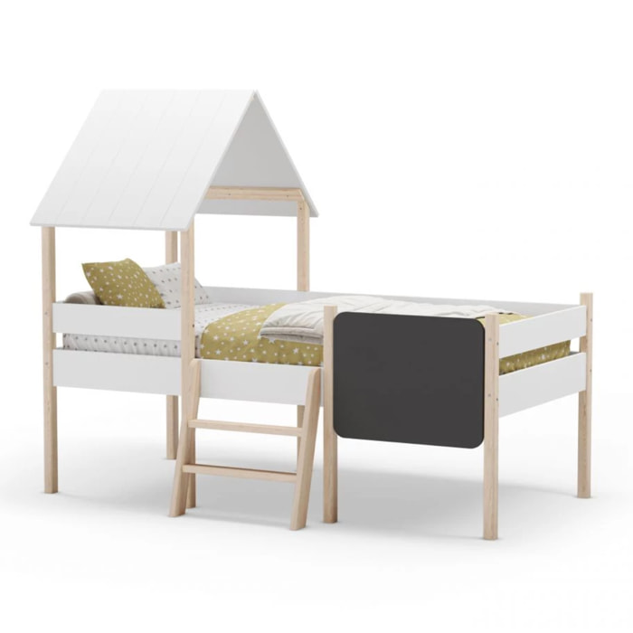 Cama cabaña Mokibed Blanco - Oak Soft