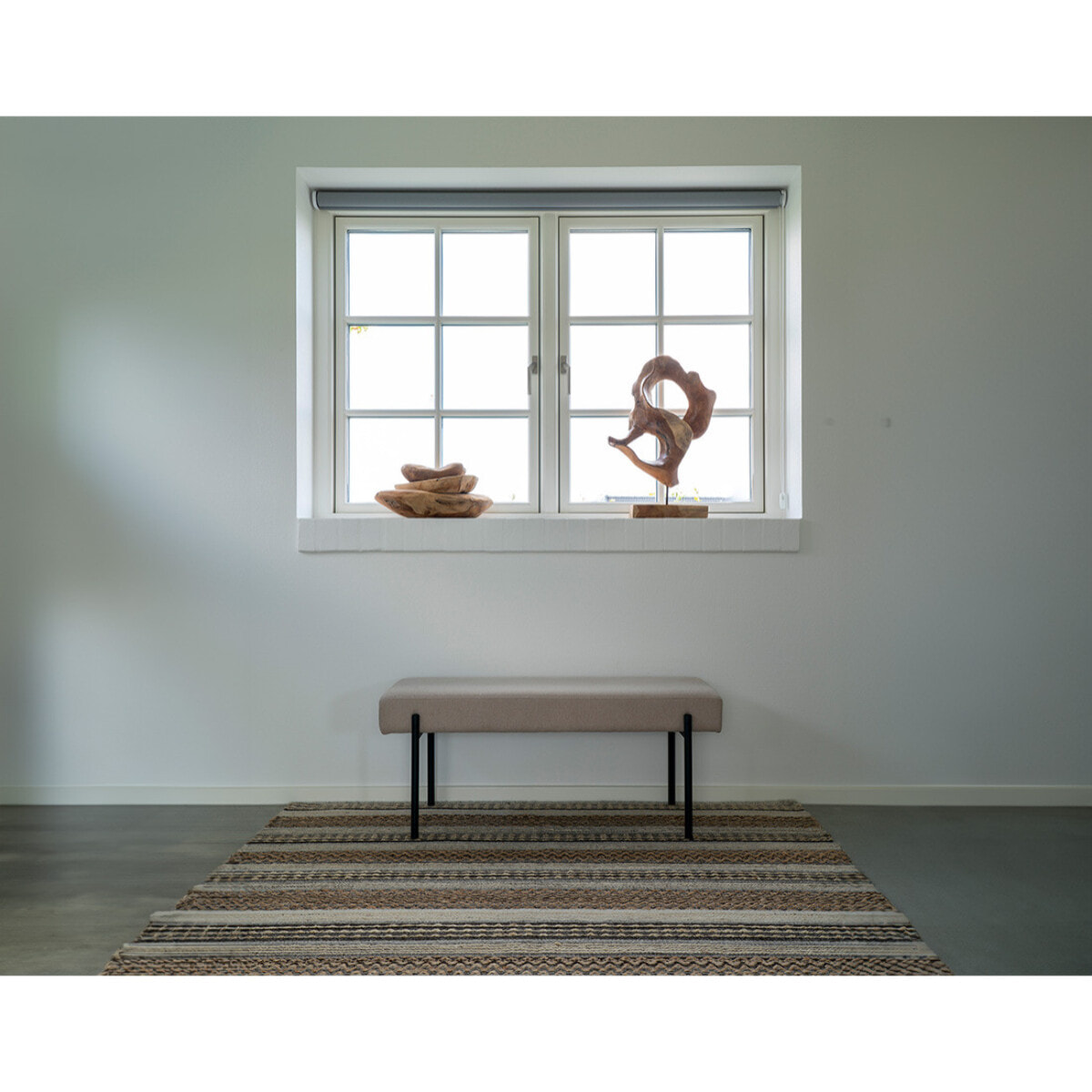 Romeo - banc - tissu bouclette - 100 cm - Taupe