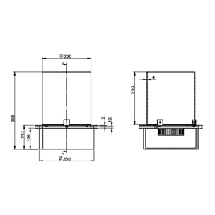 Bruciatore a bioetanolo per camino 3 L, in acciaio inox e vetro temperato Ø30 cm