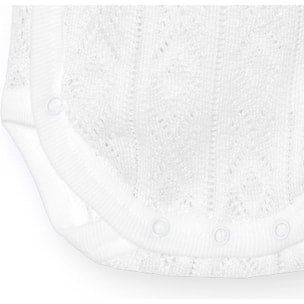 Body cruzado bebé manga corta perlé