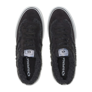 Sneakers Superga Uomo Donna Nero 3041 REVOLLEY TEDDY PLATFORM