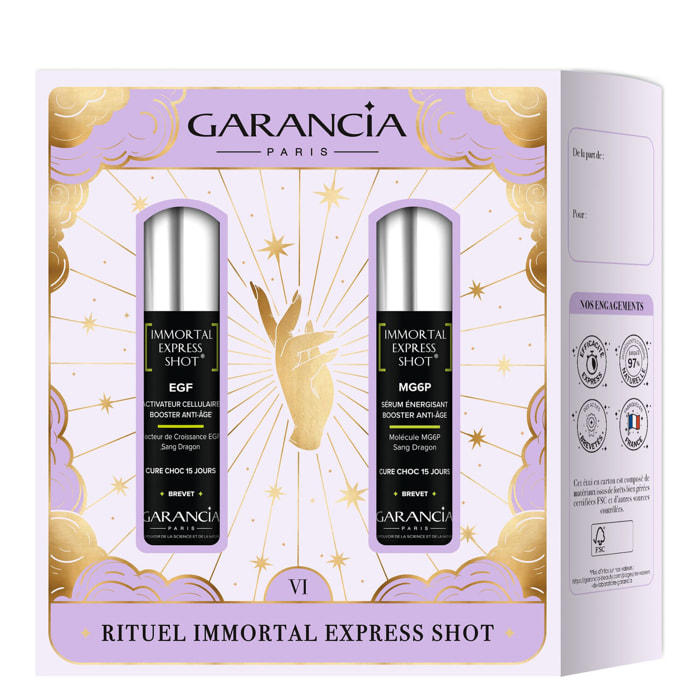 Rituel Anti-Âge Immortal Express Shot - Coffret [IMMORTAL EXPRESS SHOT] EGF 15ml + MG6P 15ml