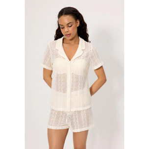 T-shirt a maniche corte Beige