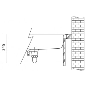 Urban Evier de cuisine en Fragranit +, 860x500mm, Egouttoir réversible, Onyx (UBG611-86ON)