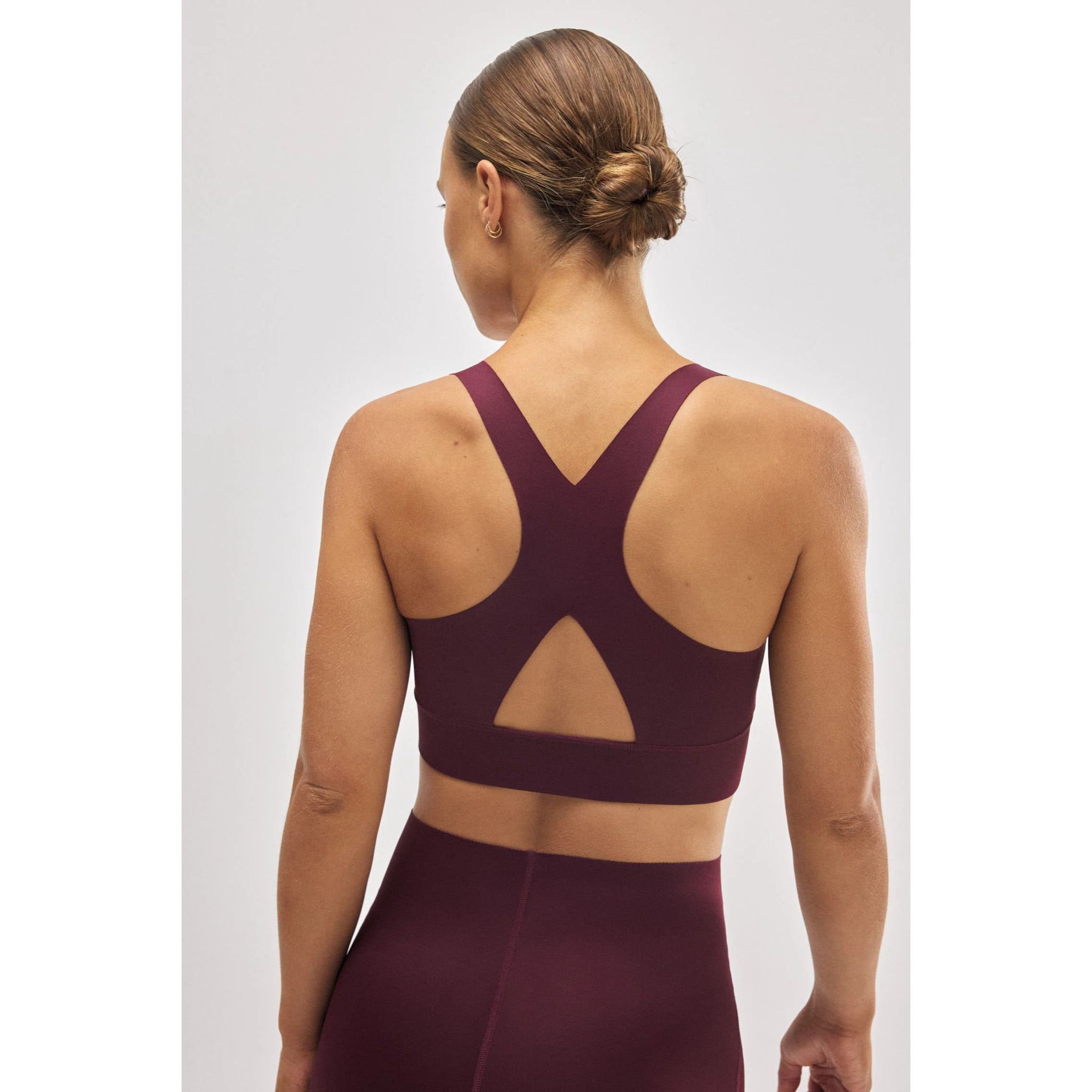 Reggiseno sportivo compressivo bordeaux
