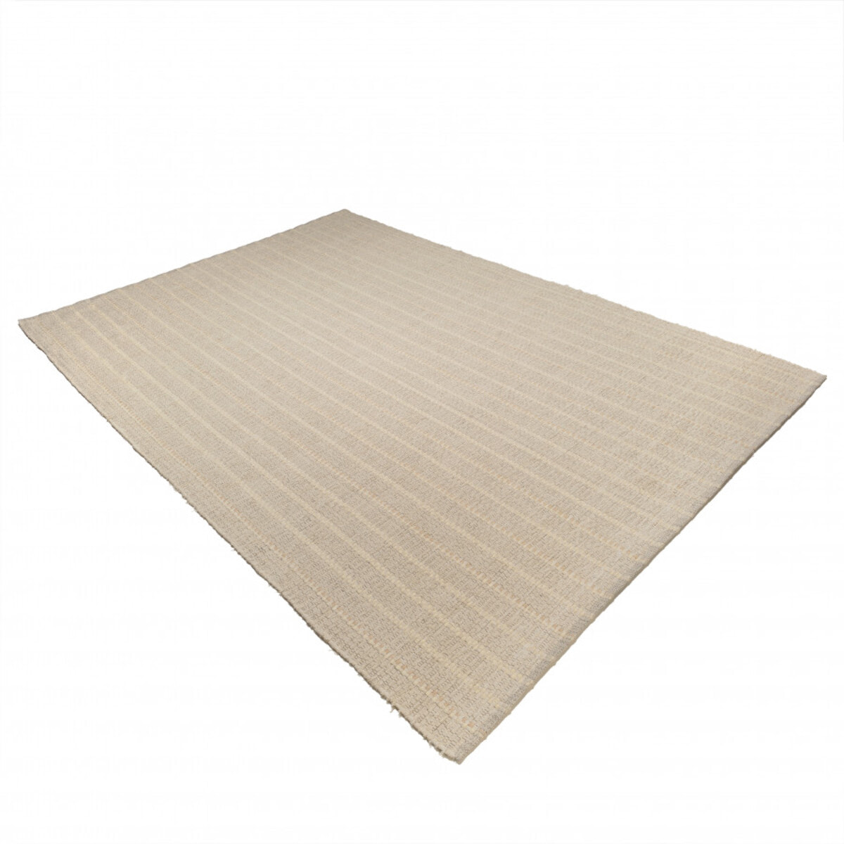 CHARLES - Tapis rectangulaire 200x290cm en coton recyclé couleur ivoire