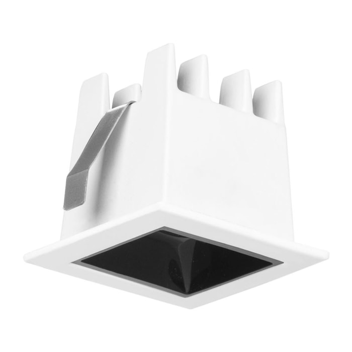 Forlight Forligth Jim - Downlight Empotrable de Techo LED Cuadrado Luz Cálida 3000K de Aluminio Color Blanco 44x44mm