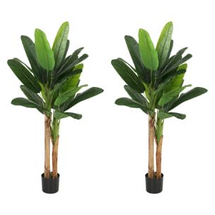 Lot de 2 bananiers artificiels H.150cm