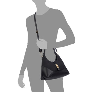 Belgioioso Bolso de hombro Mujer. Piel auténtica acabado Dollaro estampado