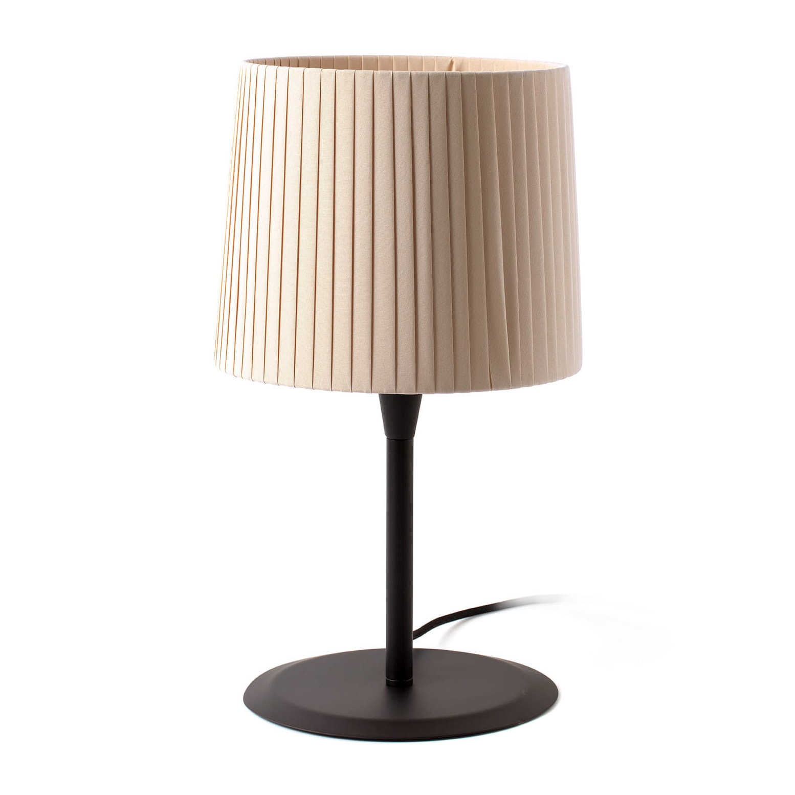 SAMBA Lampe de table noire/enrubanné beige