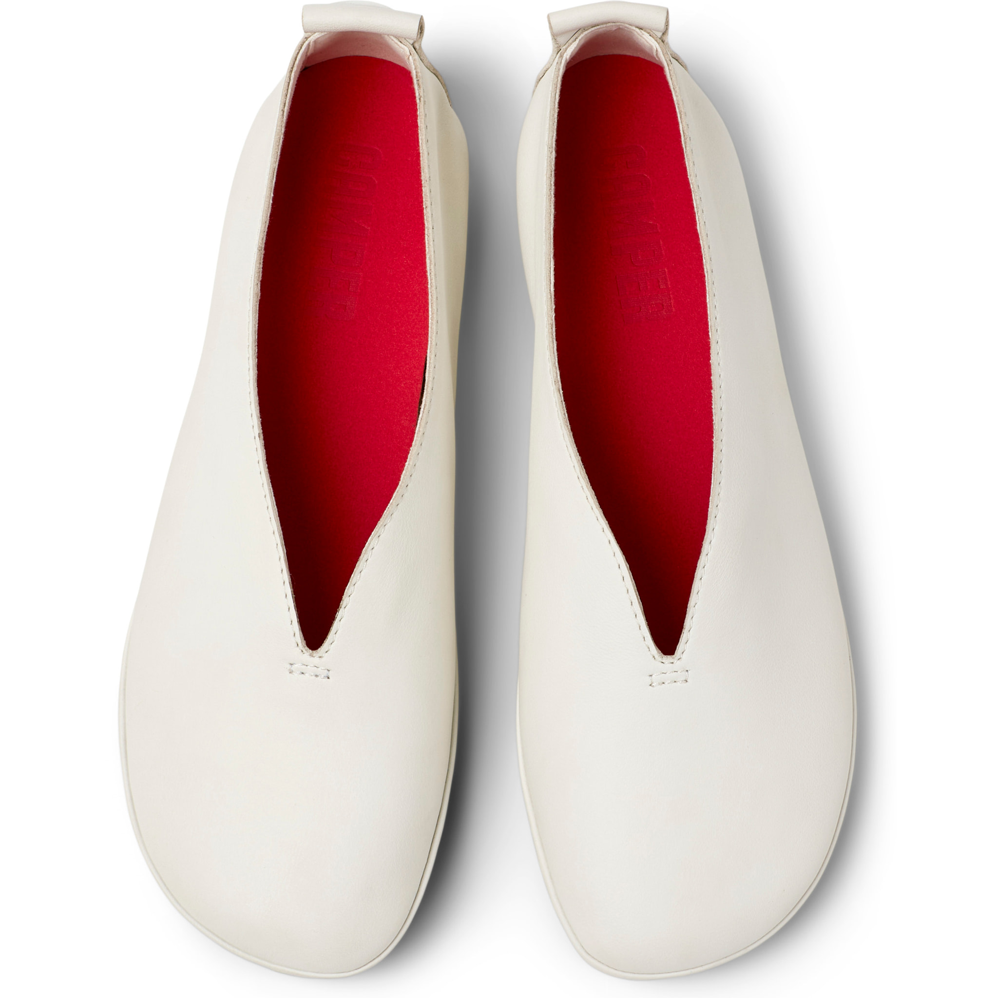 Bailarinas - CAMPER Right Nina - Blanco - Cuero liso