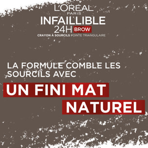 L'Oréal Paris Infaillible 24H Brow Crayon à Sourcils Pointe Triangulaire 7 Blonde