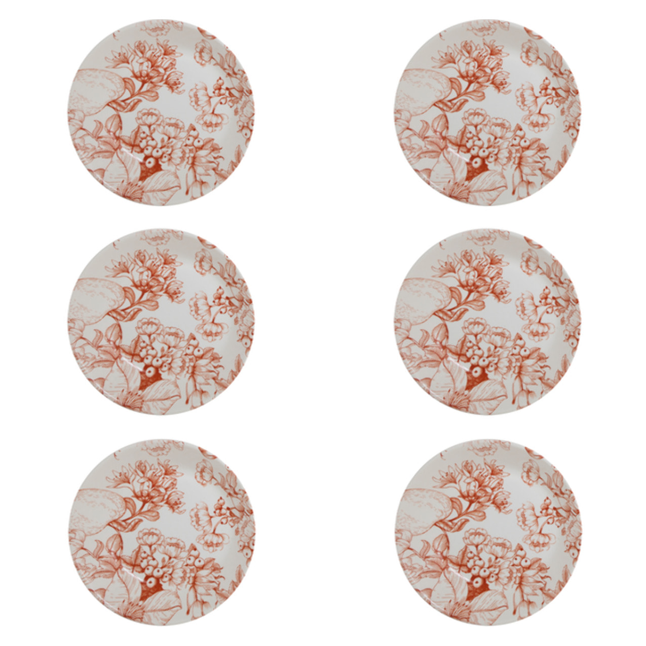 Set 6 piatti fondi Jacquard in ceramica sottosmalto