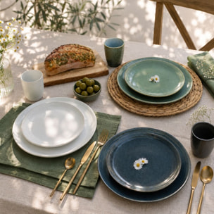 Lot de 6 grandes assiettes, MILA