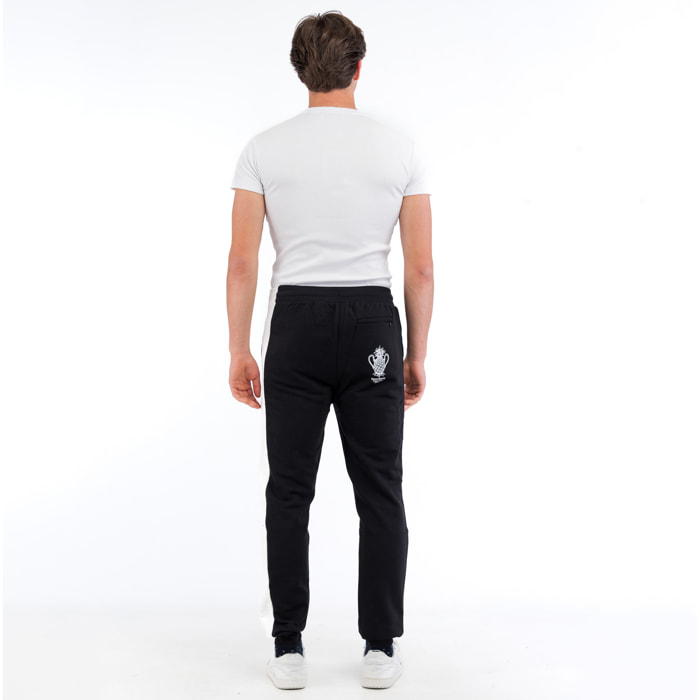 BIKKEMBERGS pantalone uomo black,marshmallow