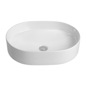 DARK mitigeur lavabo XL, or brossé + Ceramia PixL 50x36,5x12 cm vasque à poser, sans trop-plein, blanc (SAT285PBZCEPX5037)