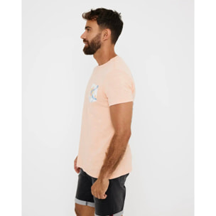 Camiseta Manga Corta Bolsillo Naranja - Larix
